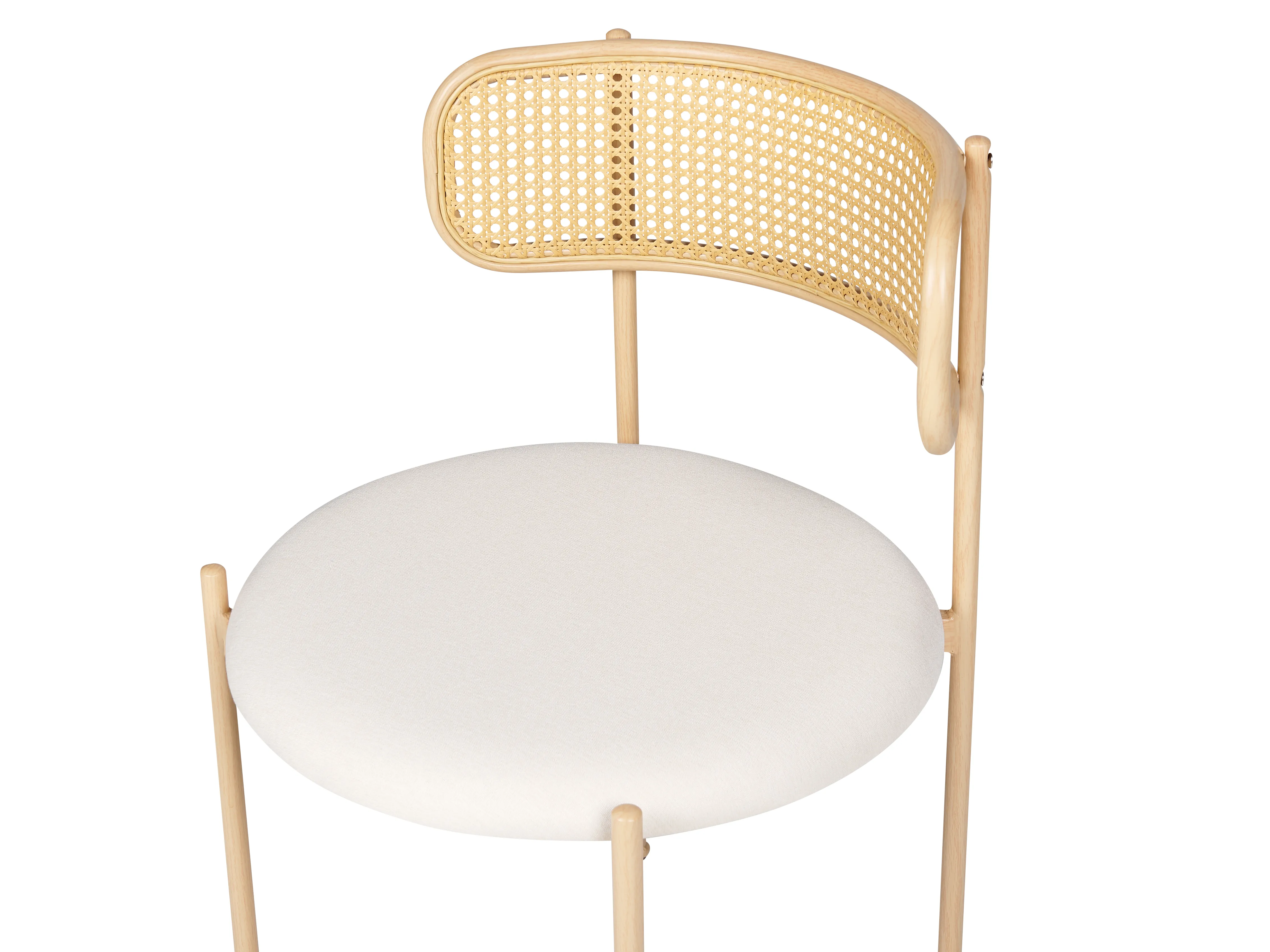 Set van 2 eetkamerstoelen ANDOVER Metaal Lichtbeige