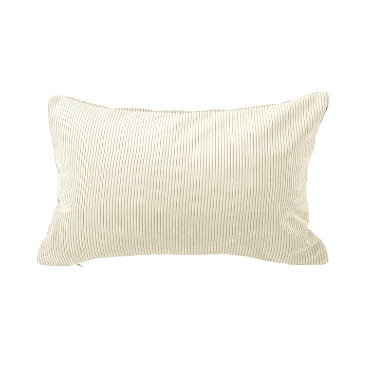 Coussin effet velours GoodHome Carrington 30 x 50 cm blanc