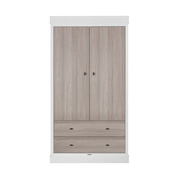 Kidsmill Newport Kledingkast 2-Deurs Wit / Eiken