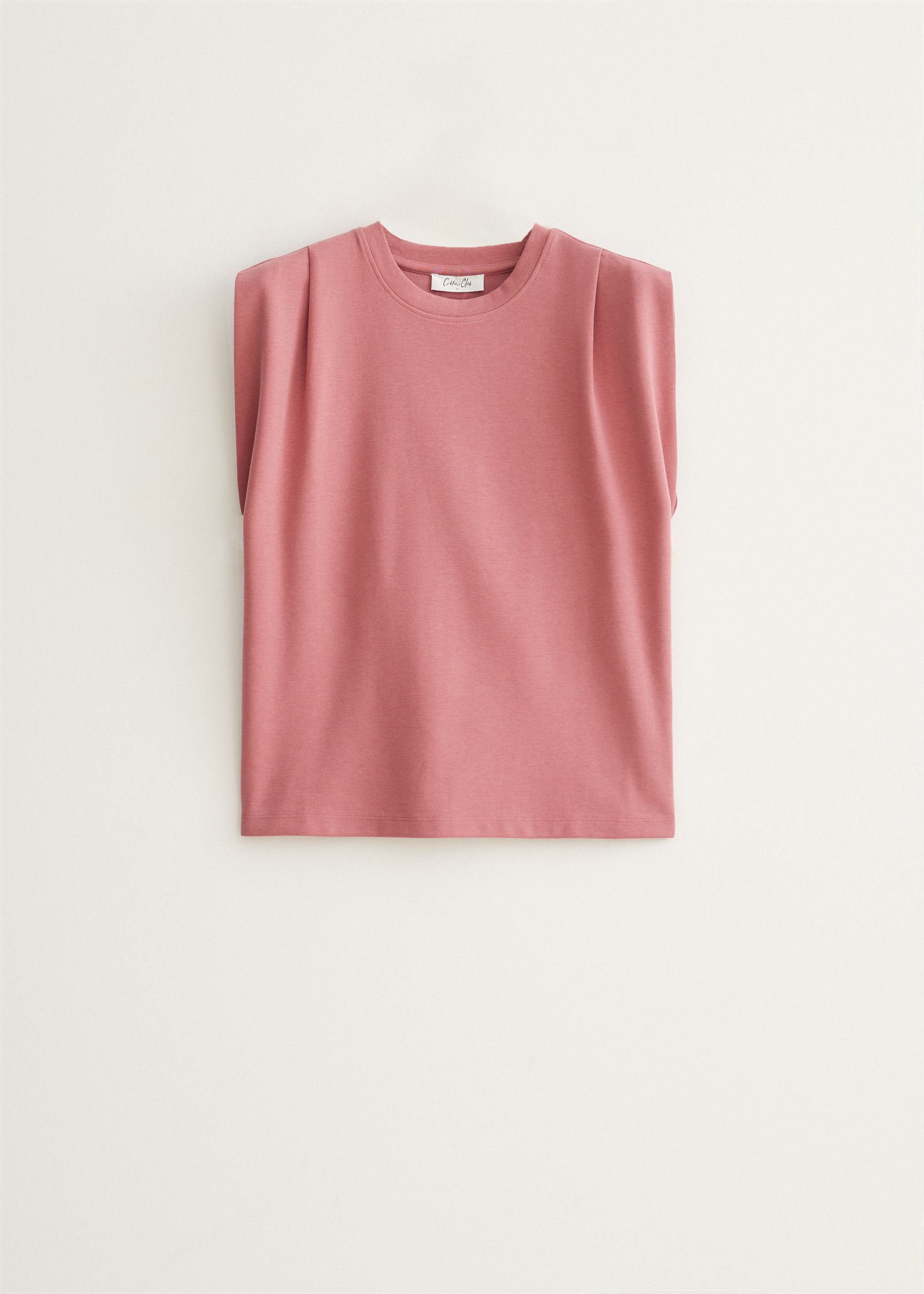 T-shirt met schouderdetails