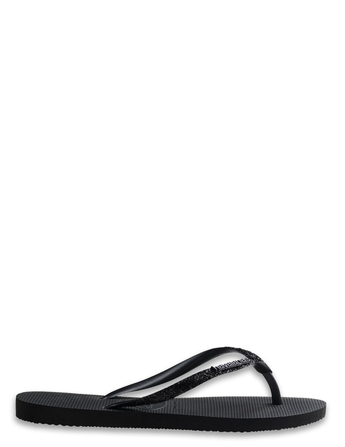 havaianas tongs femme slim glitter II noir pailettes