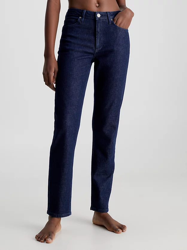 Calça jeans slim de cintura média