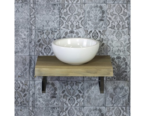 Plank 40x25 cm massief eiken mat zonder uitsparing