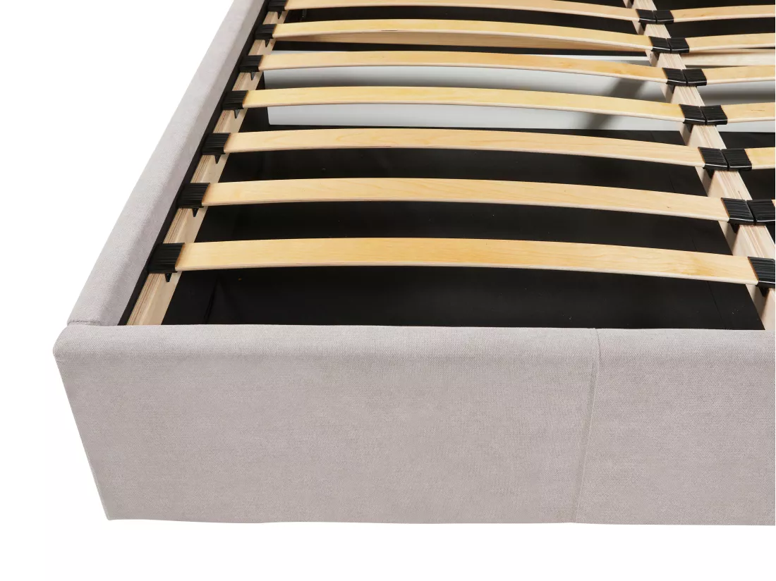 Lit coffre 180 x 200 cm - Tissu - Beige - ELIAVA de Pascal Morabito