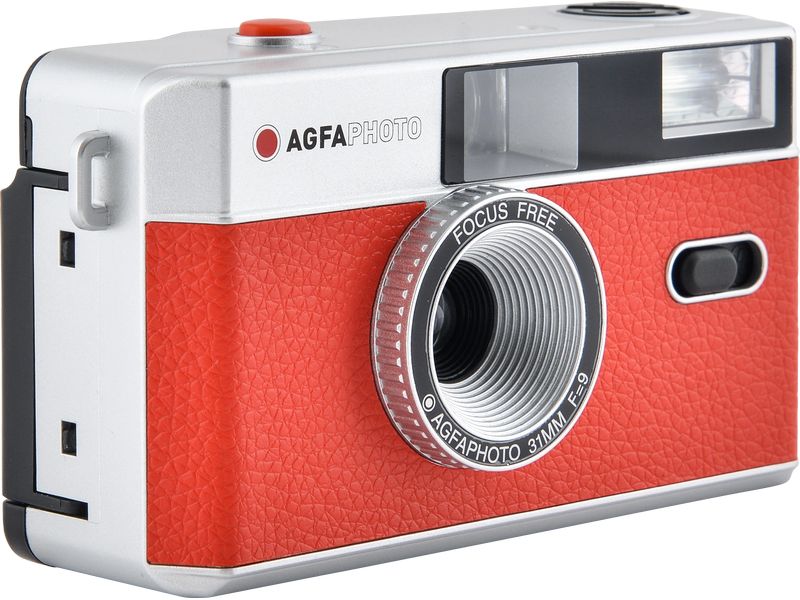 Agfa Analogkamera 35 mm - Rot Wiederverwendbare 35 mm Analogkamera