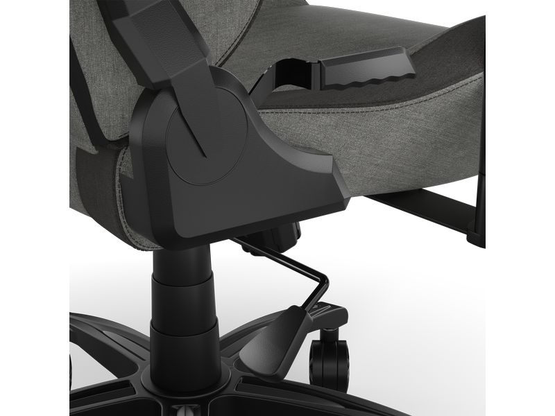 Corsair Gaming-Stuhl T3 Rush (2023) Grau Ergonomischer Racing-Gaming-Stuhl mit einer Belastbarkeit von bis zu 120 kg