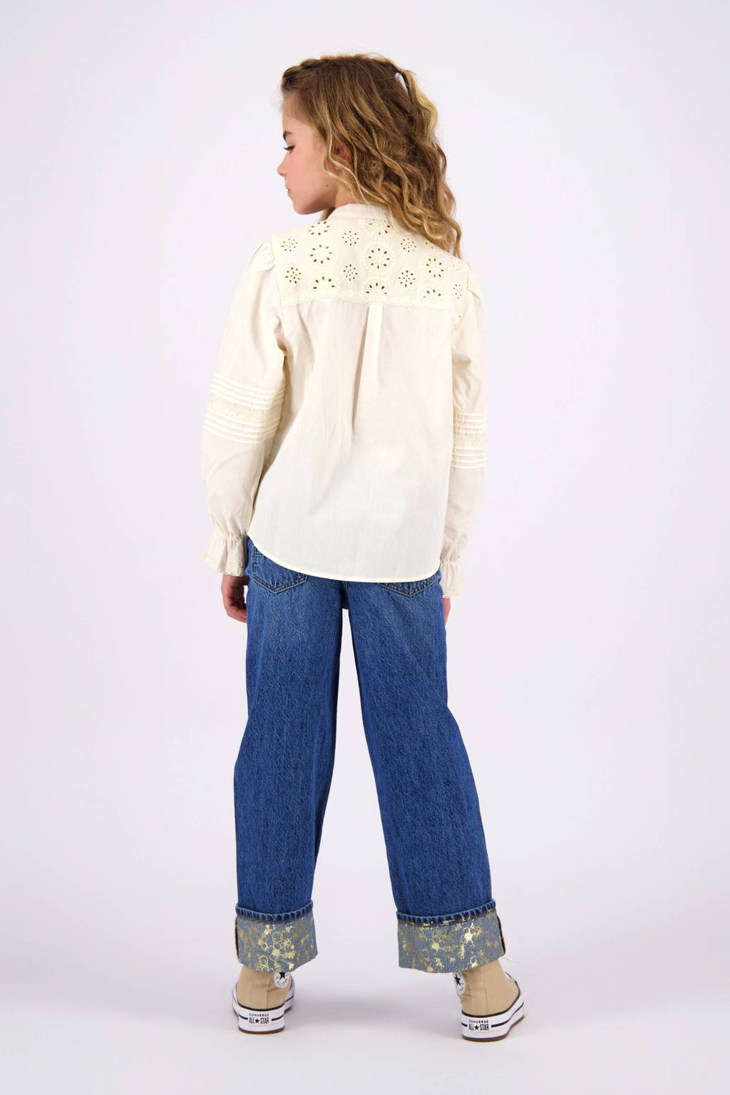 Vingino wide leg regular waist jeans medium blue denim