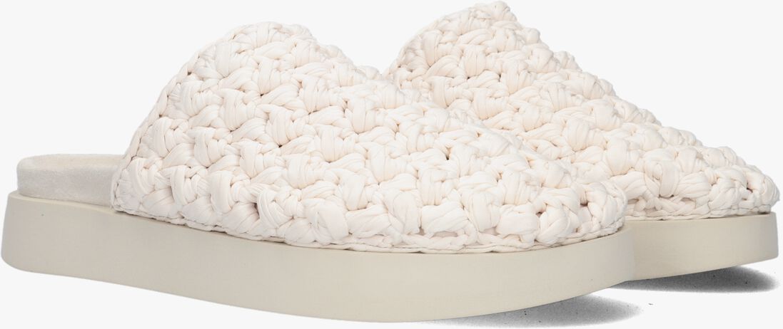 INUIKII witte inuikii muiltjes knitted clog