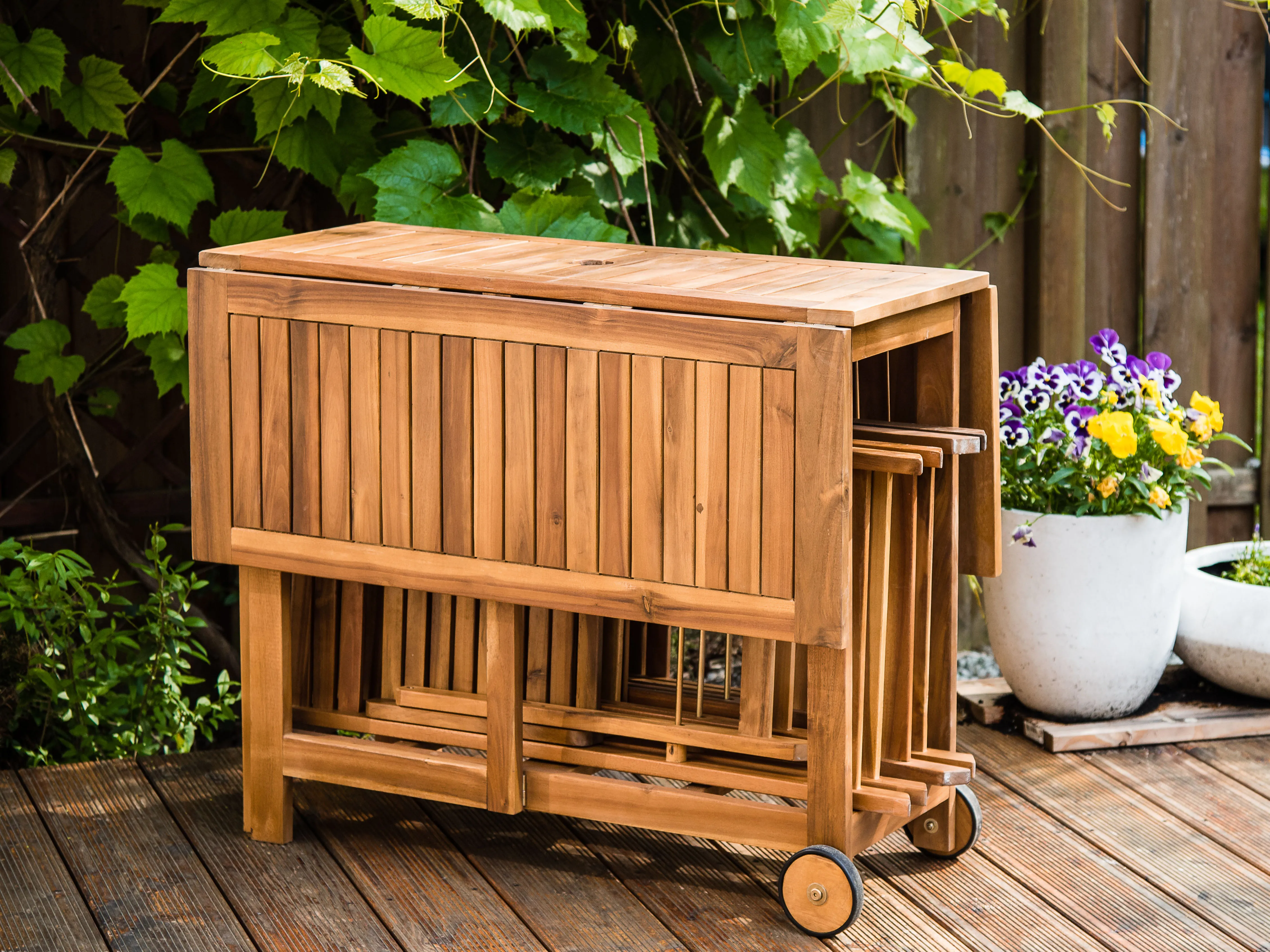 Tuinset 4-zits FRASSINE Acaciahout Bruin
