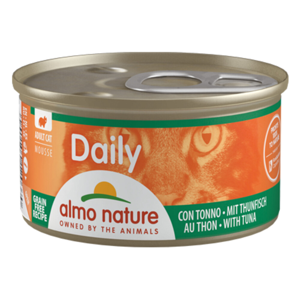 24x Almo Nature Daily Menu Mousse Kattenvoer Nat Tonijn85 gr