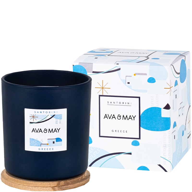 Bougie parfumée - Santorin - Tonka & cèdre - 500 g