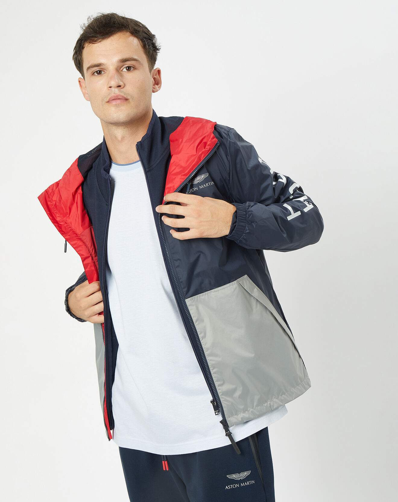 Hackett London Blouson Coupe-vent à capuche Aston Marting Racing multicolore
