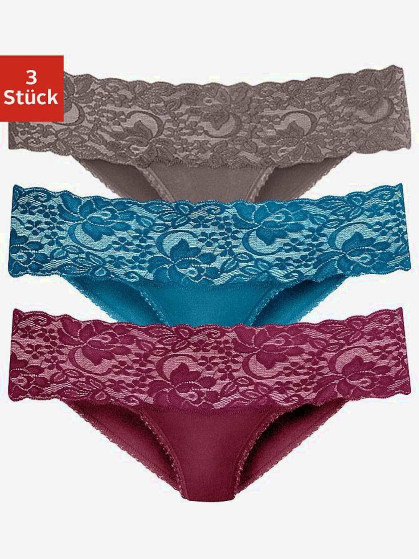 Lot de 3 slips brésiliens vivance
