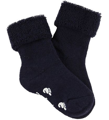 Fuzzies GåStrømper m. AntiskRød - Navy