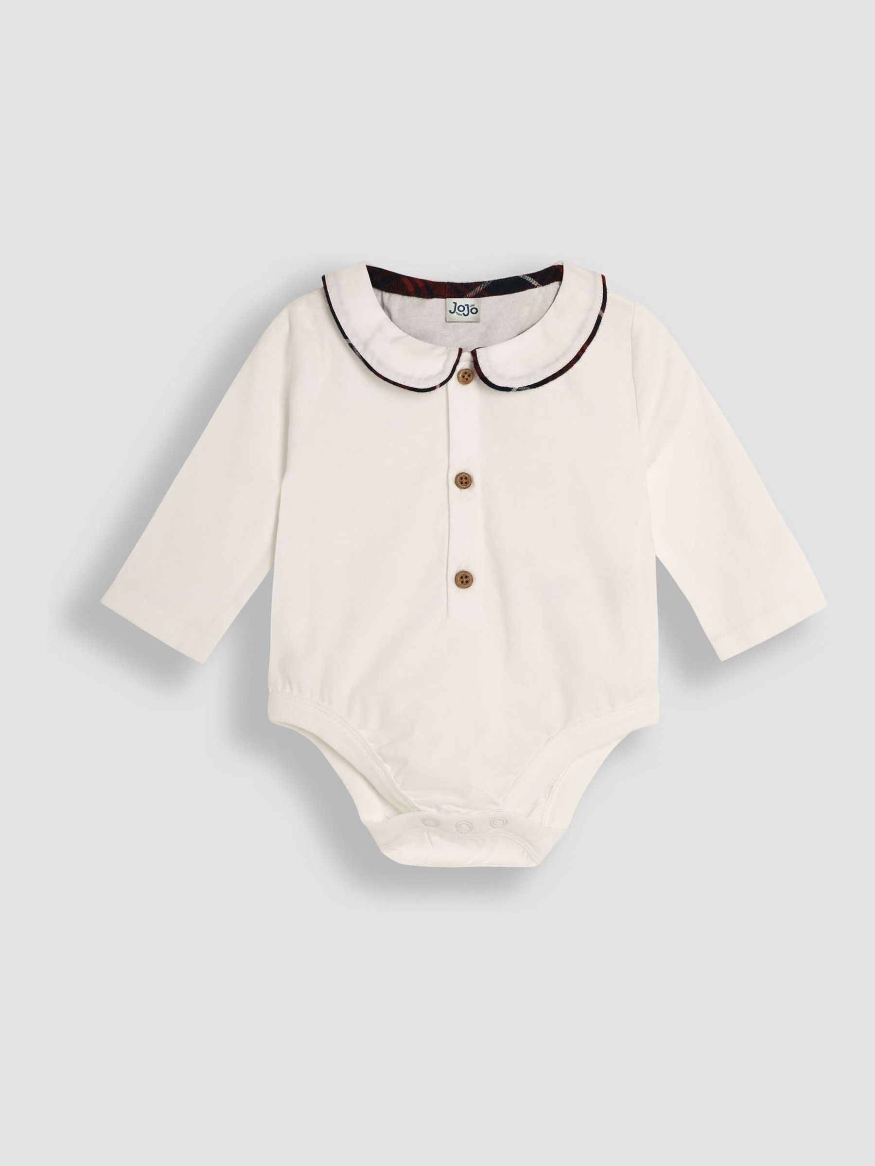 JoJo Maman Bébé 2-delige set van body en geruite shorts