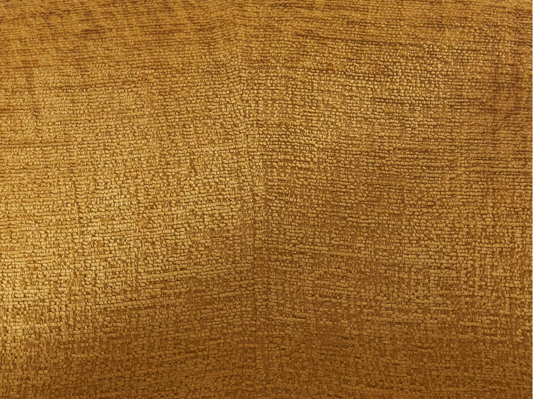 Lot de 2 chaises avec accoudoirs en tissu et métal noir - Jaune moutarde - AVRELA