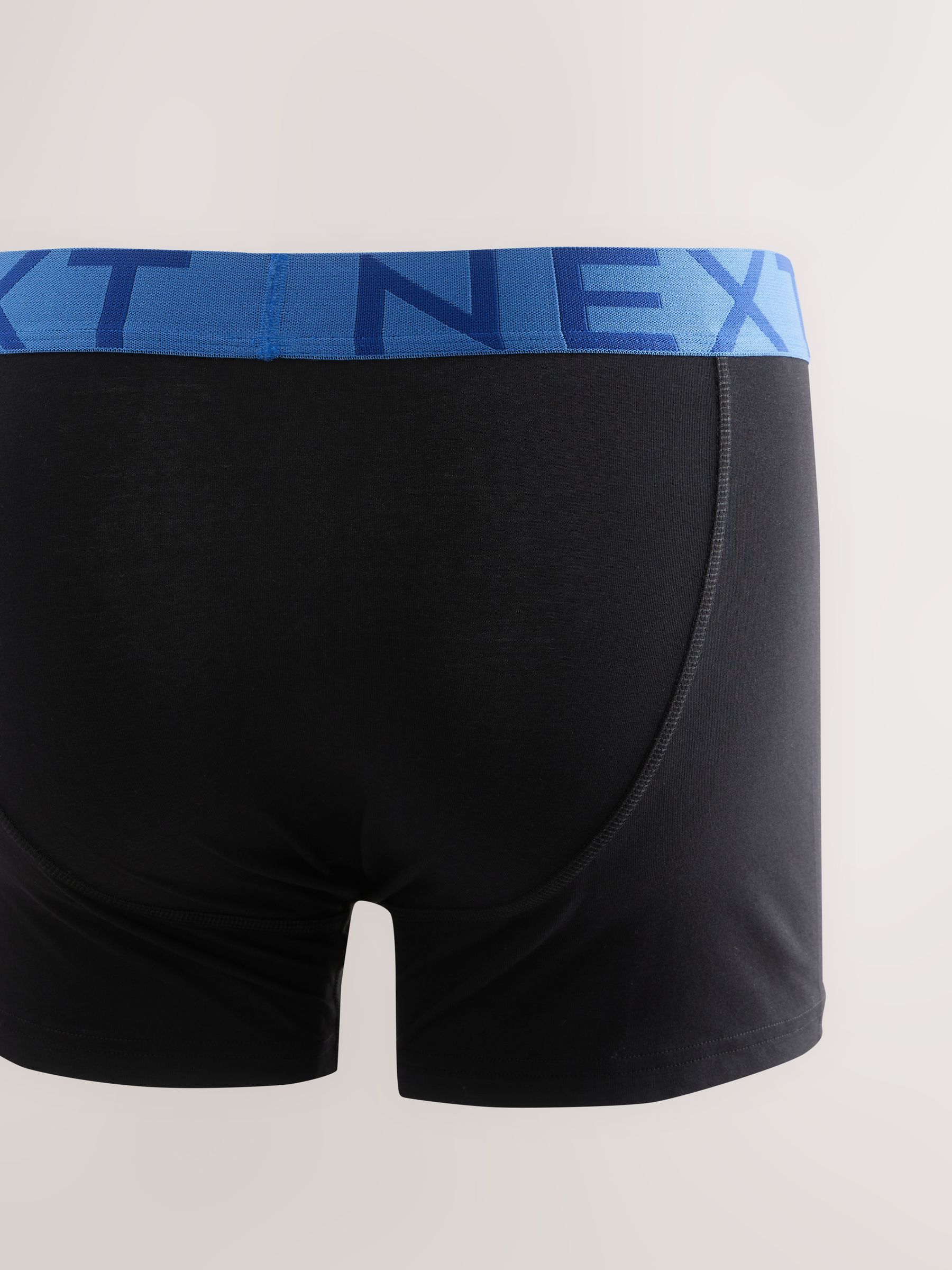 Zwart met felgekleurde tailleband - Standaard - 10 Boxershorts zonder plooi