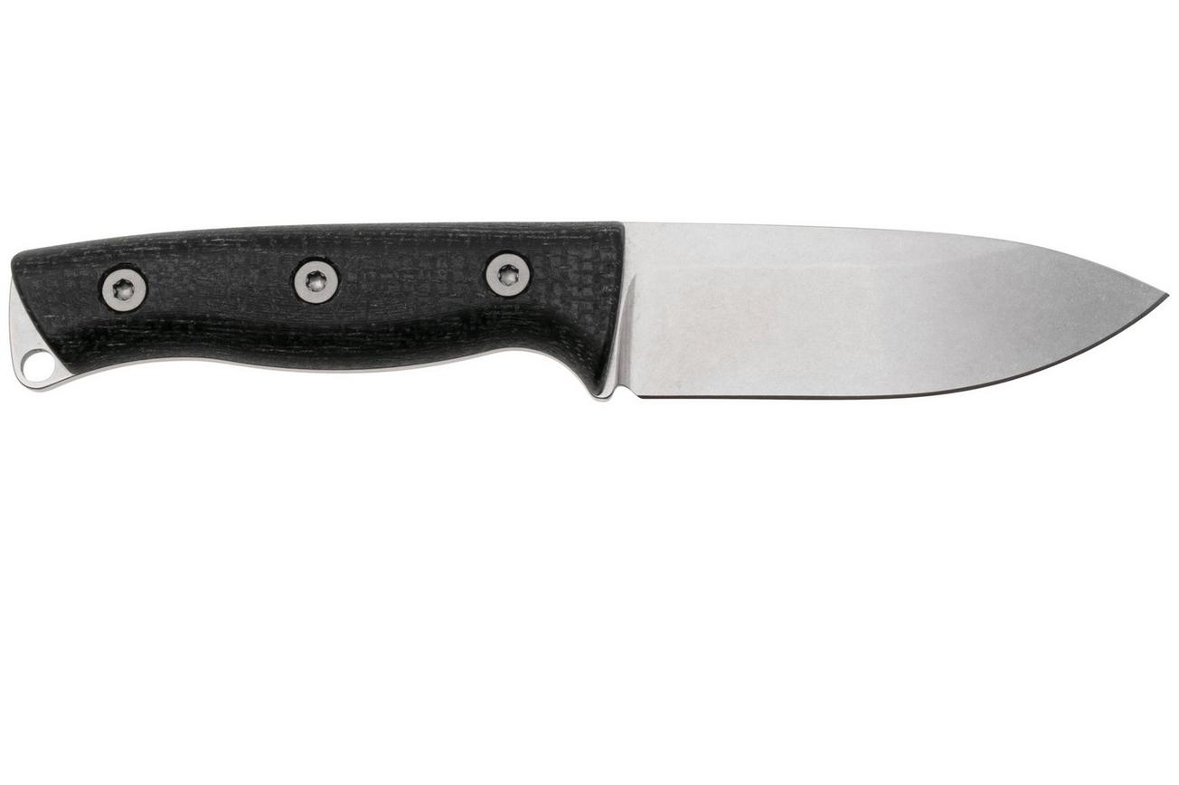 White River Knives Ursus Cub UR35-BBL CPM MagnaCut, Black Burlap Micarta bushcraftmes, Kydex schede met firesteel