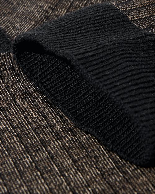 chaussettes rayées pour hommes 1 paire noir