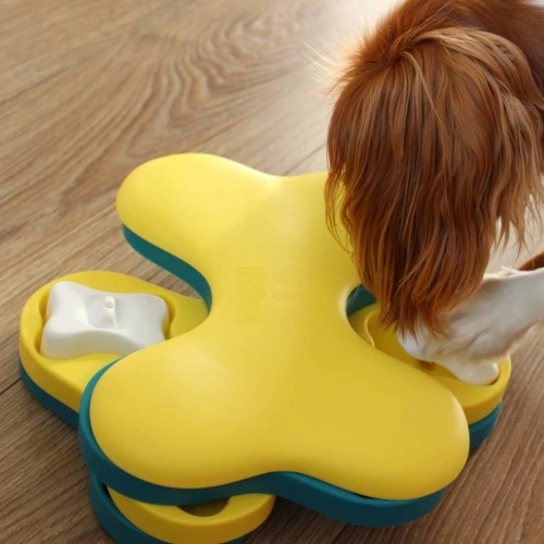 Brinquedo giratório de quebra-cabeça para cães