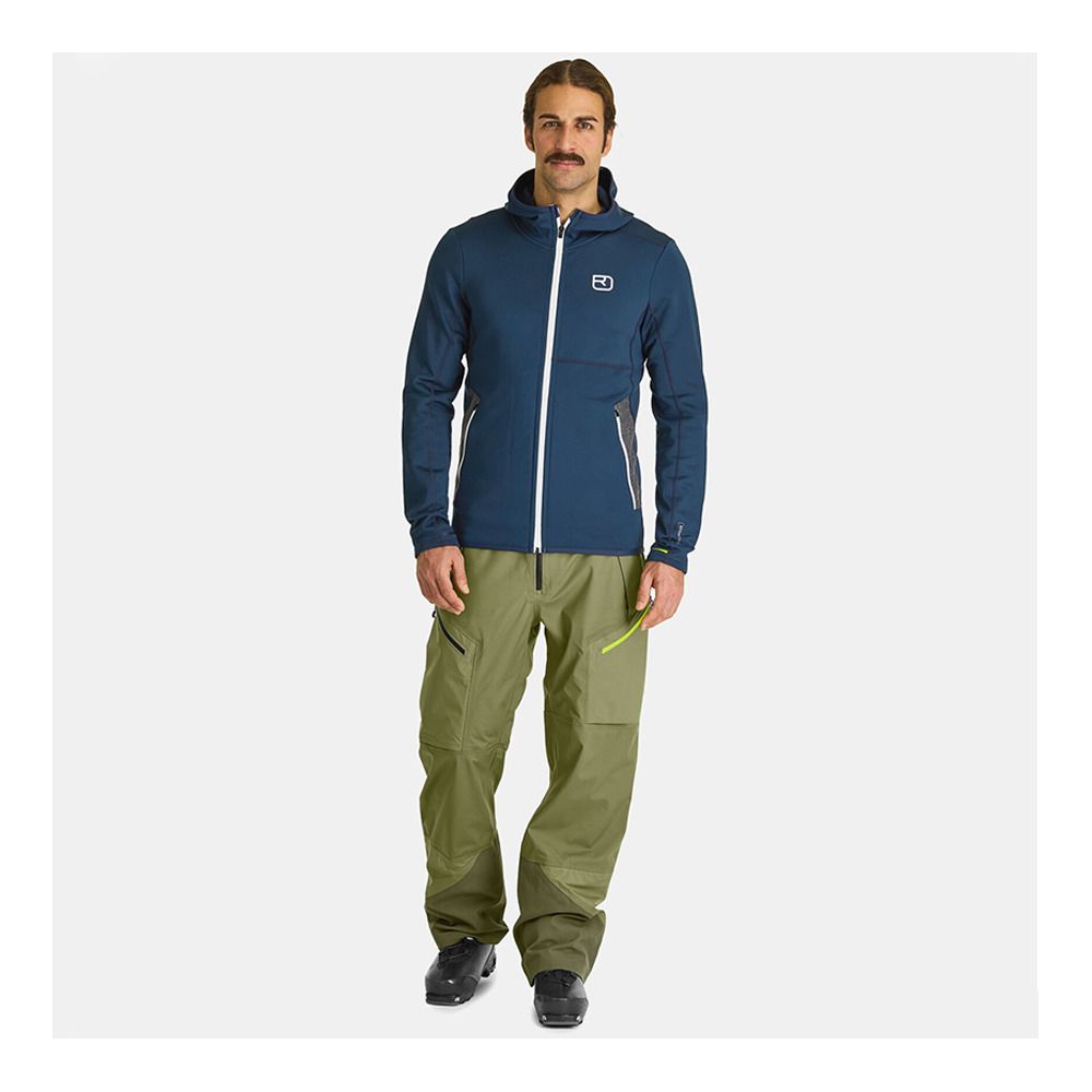 Ortovox FLEECE HOODY - Polaire Homme deep ocean