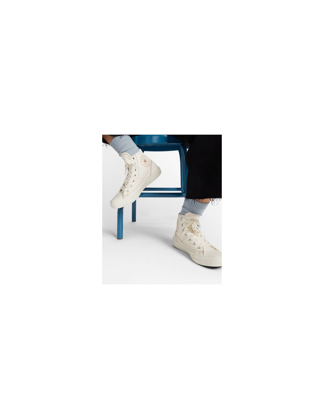 converse Sneakers femme ctas patchwork hi egret/clay pot/egret