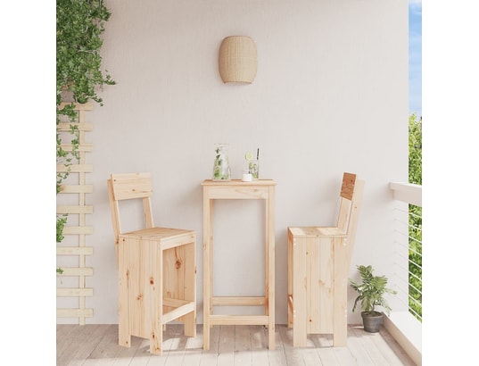 VIDAXL - Tabouret de bar Tabourets de bar 2 pcs 40x48,5x115,5 cm bois massif de pin
