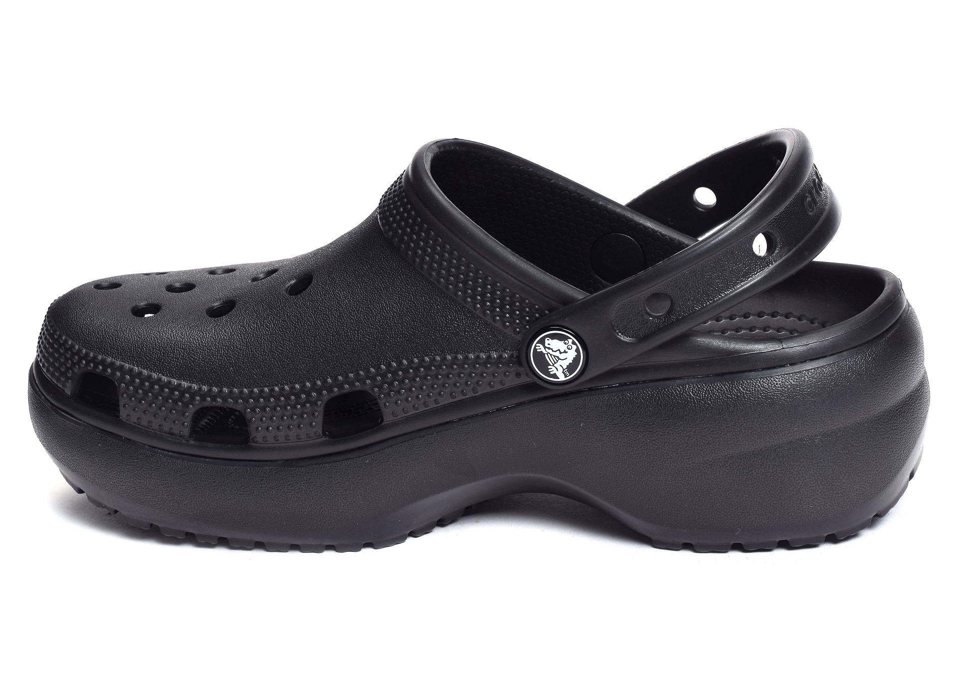 Classic platform clog noir