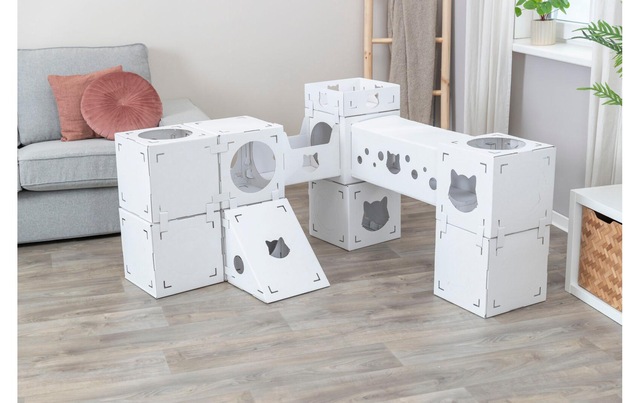 TRIXIE Tiertunnel »Finca Felice, Pappe, 125 × 62 × 62 cm, Weiss«