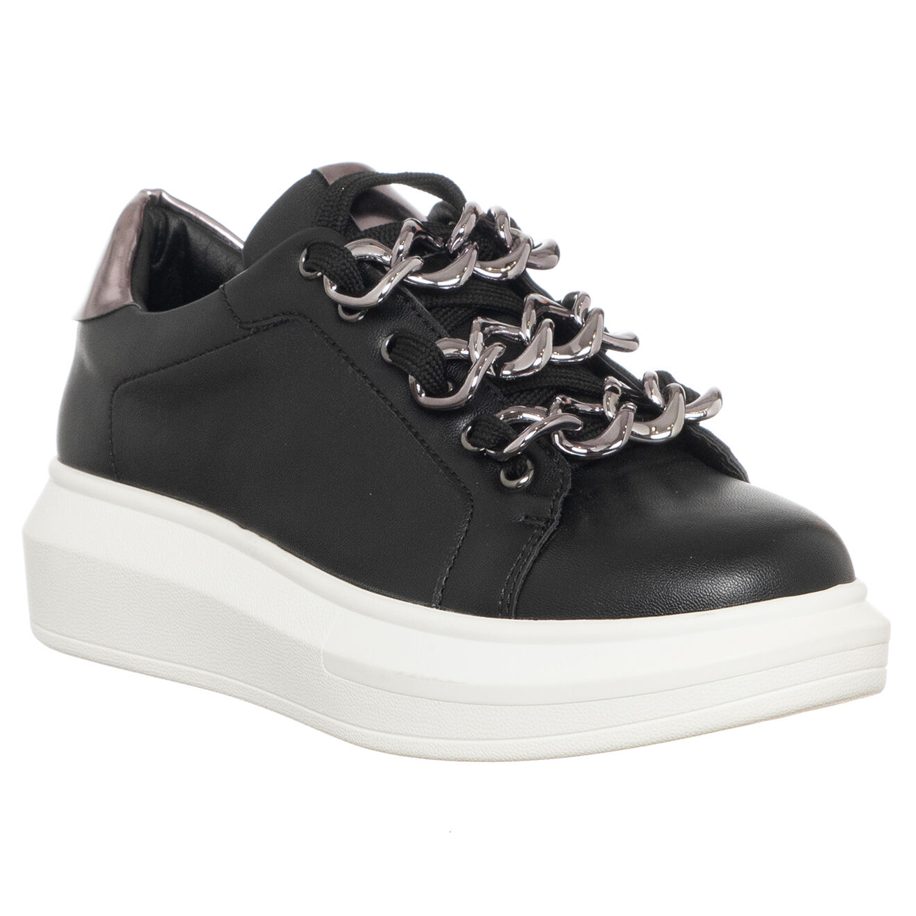 Loretta by Loretta Sneakers en Cuir végétal Asia  noires