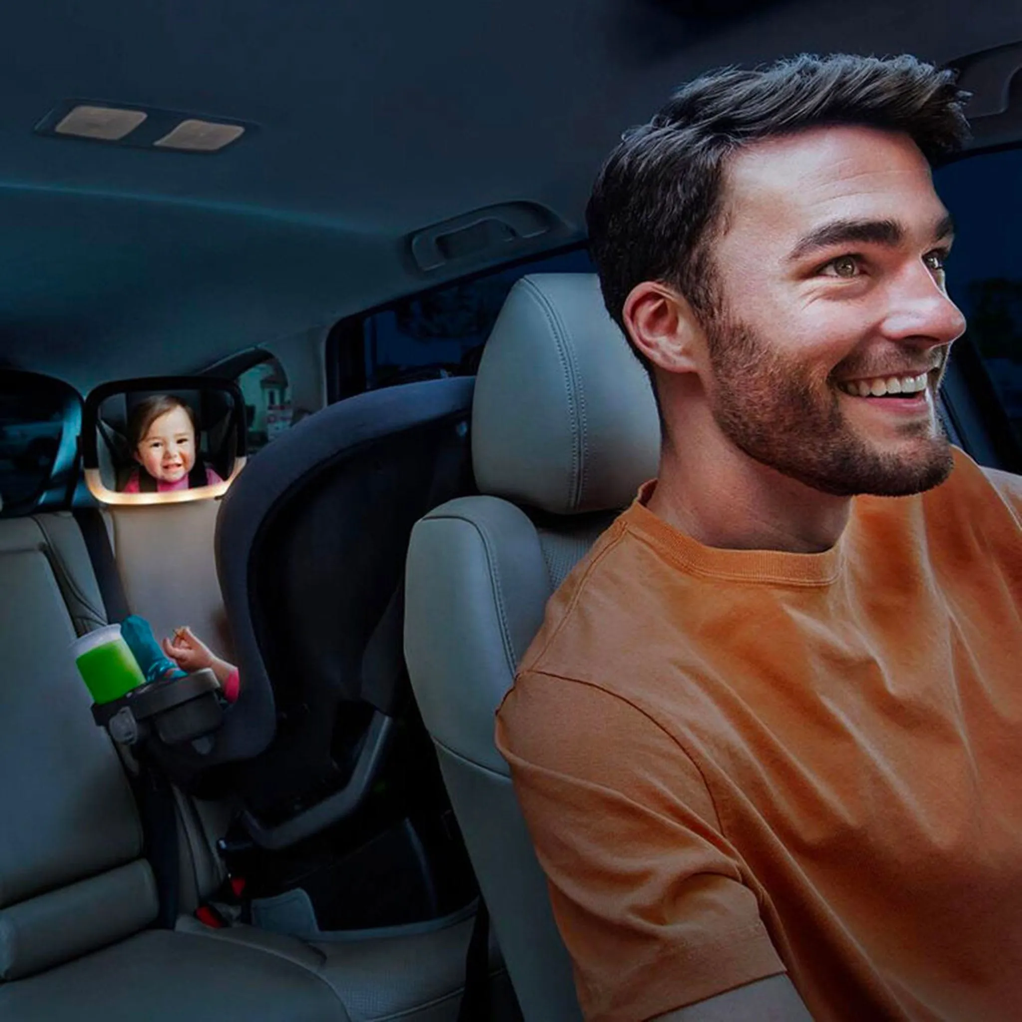 Brica Miroir pour auto avec lumière
