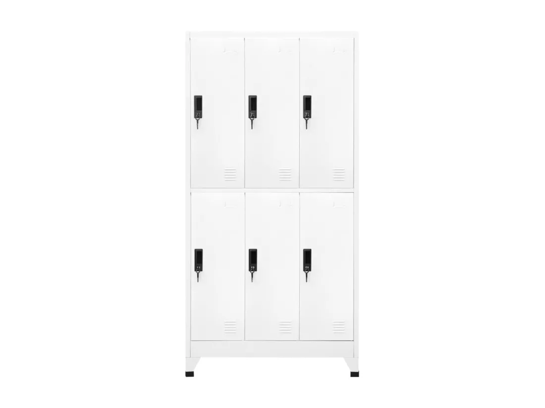 Armoire à casiers Blanc 90x45x180 cm Acier
