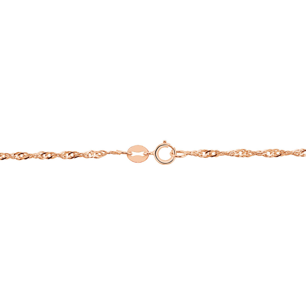 Chaîne Imanie Maille Singapour Or Rose