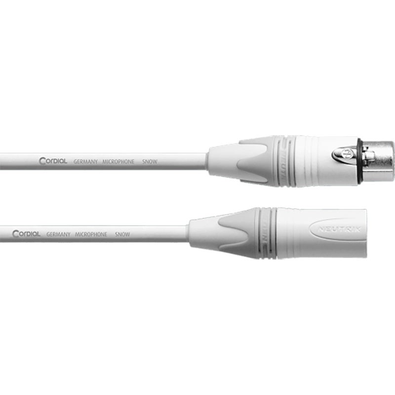 Cordial CXM5FM-SNOW ENCORE XLR male - XLR female signaalkabel 5 meter wit