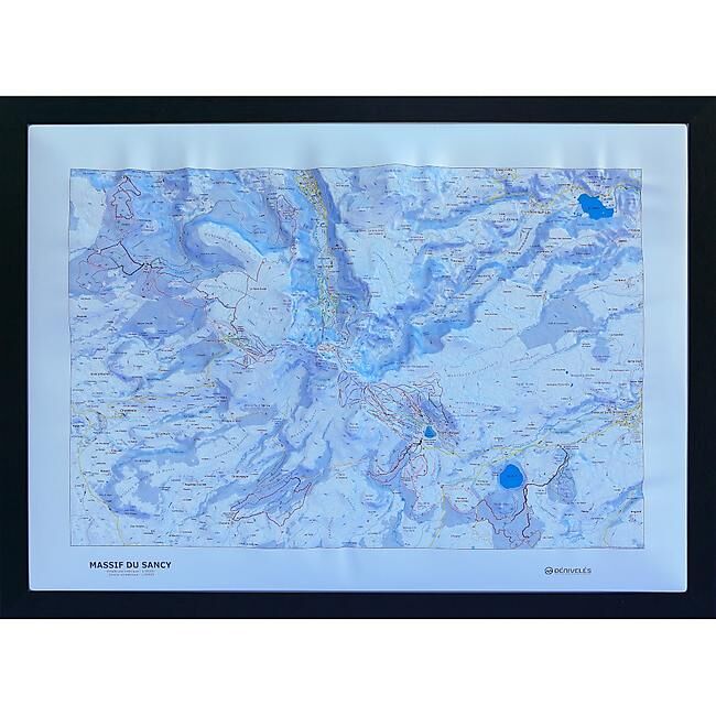 CARTE EN RELIEF SANCY SUPER BESSE MONT DORE