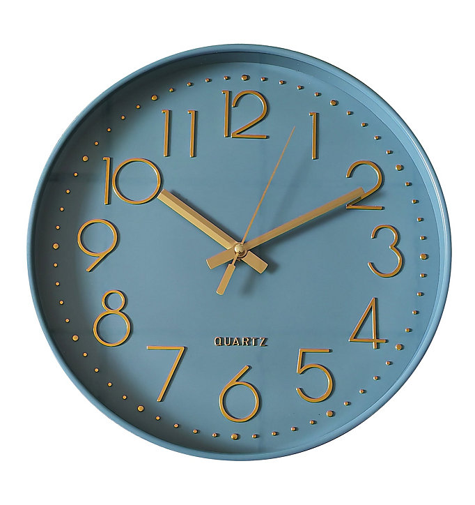 Horloge mural intérieur bleu océan Ø30,5cm