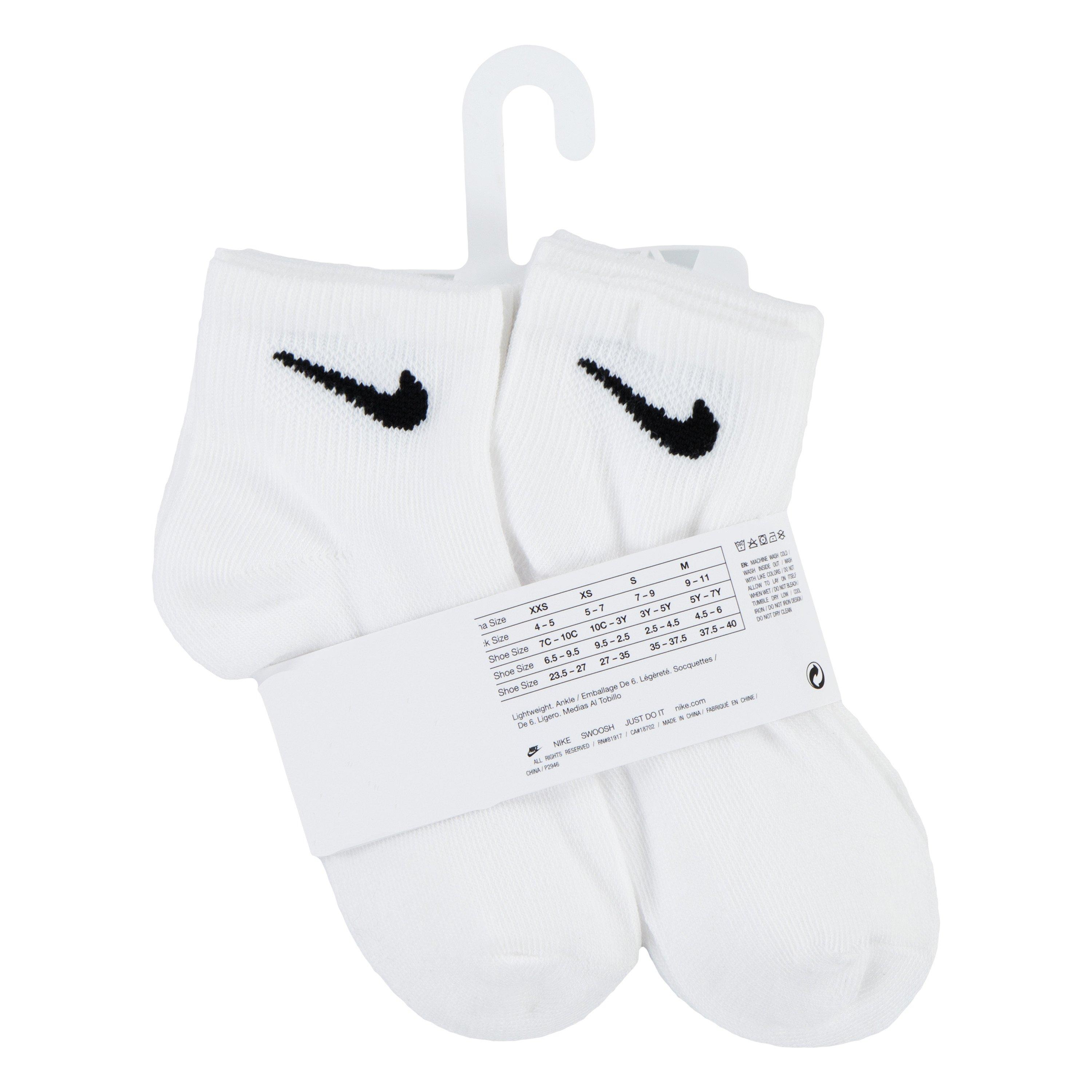Nike 6 Pack Ankle Socks Childrens
