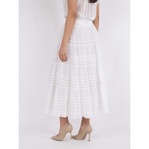 Neo Noir Felicia S Voile Nederdel, White, 42