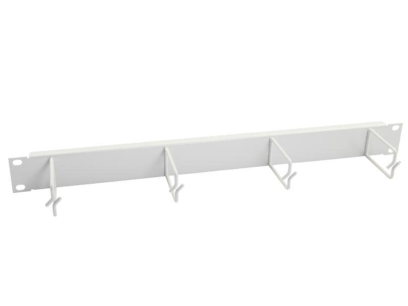Dätwyler IT Infra Kabelführungspanel 19‘‘/1U , Grau Rangierpanel 1HE, lichtgrau, 4 Bügel