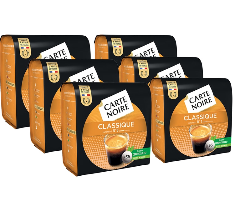 180 Dosettes souples n°5 Café Classic - CARTE NOIRE