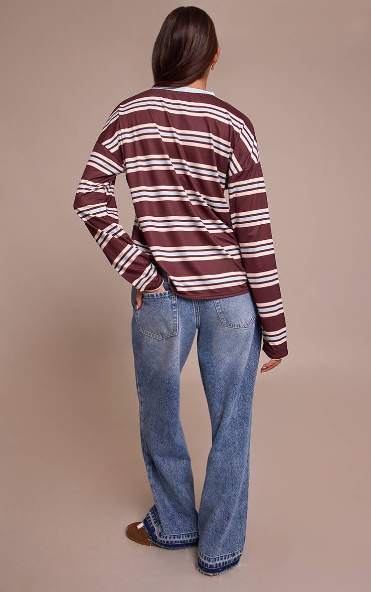 Mid Blue Wash Jean Droit Bleu Moyen À Ourlet Brut