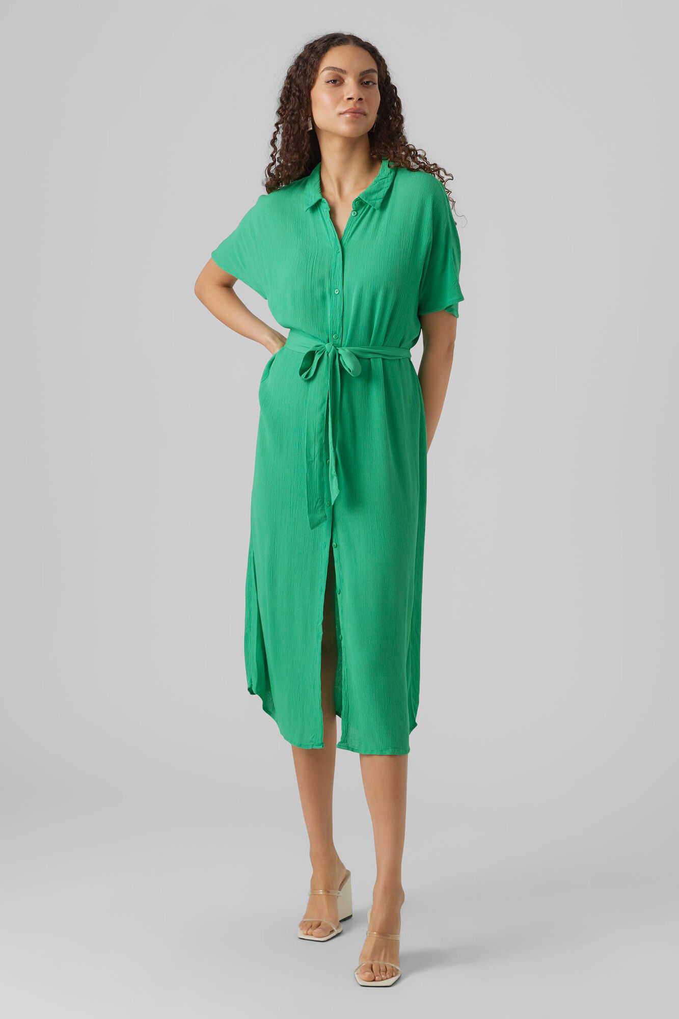 Vestido camisa - Verde