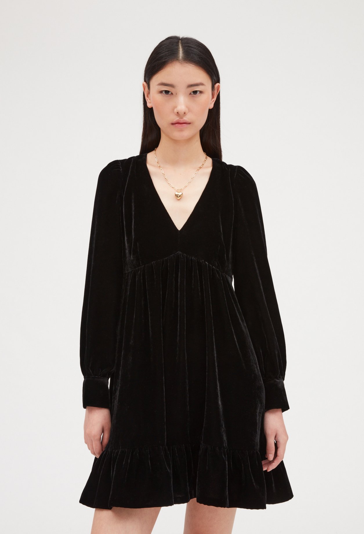 Robe courte velours noir