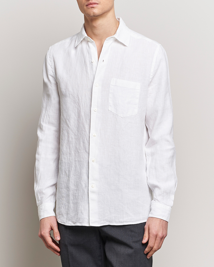 A Day's March Abu Linen Shirt White