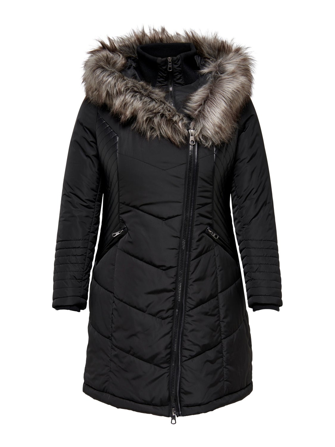 CARLINETTE Kunstfell Jacke Black