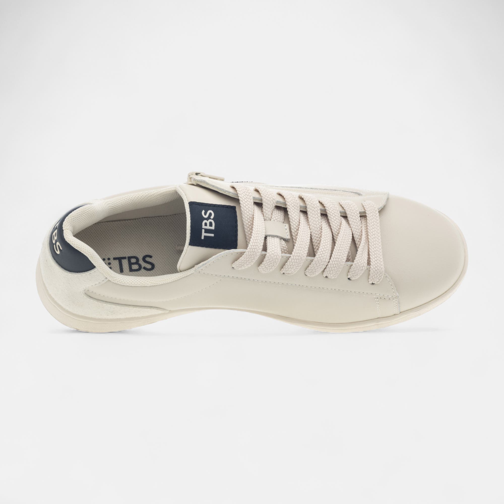 Baskets basses Homme en cuir ecru