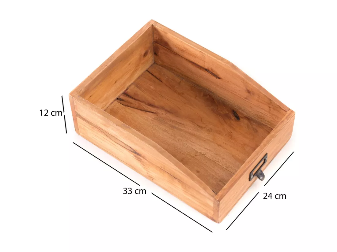 DÉPÔT DE DOCUMENTS Lettre Bois de mahogany, avec tableau écrivable 08 honigfarben gewachst