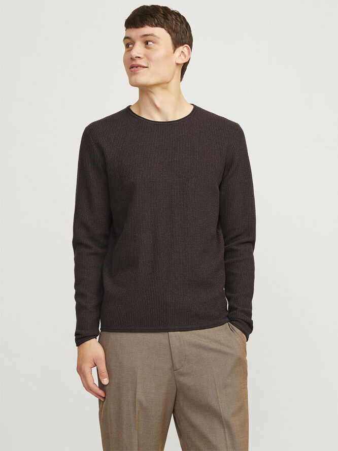 Jack & Jones JJECOOPER KNIT CREW NECK NOOS Mulch