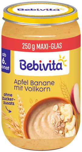 Bebivita BIO Apfel-Banane mit Vollkorn, ab dem 6. Monat
