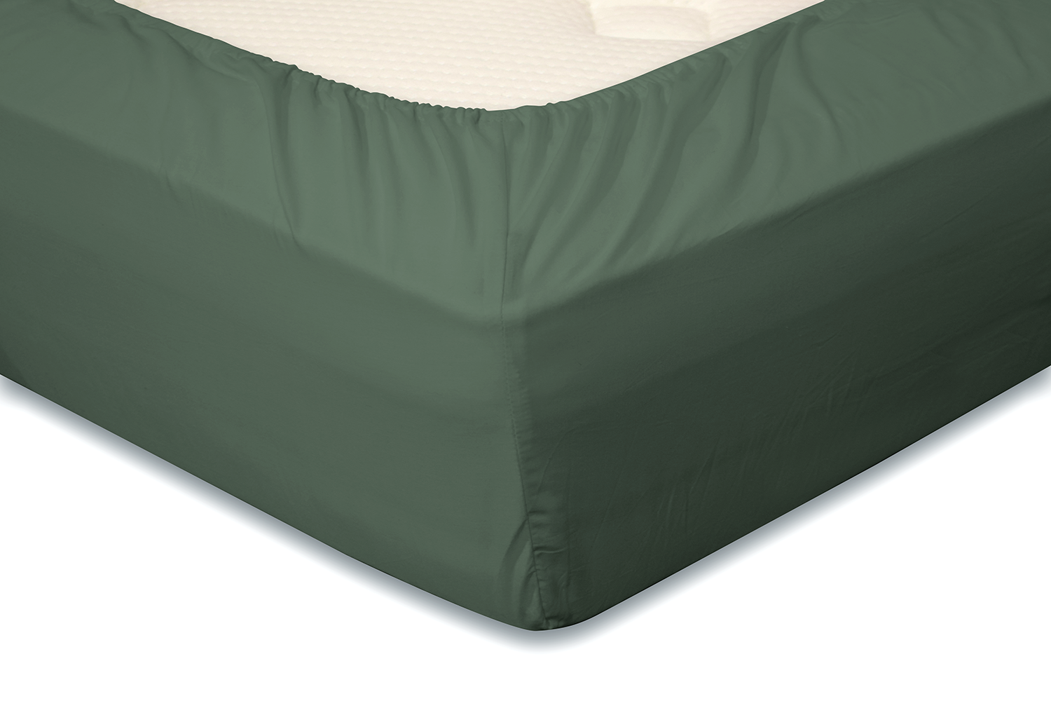 Eleganzzz Hoeslaken Katoen Perkal 35cm Hoekhoogte - grenat green